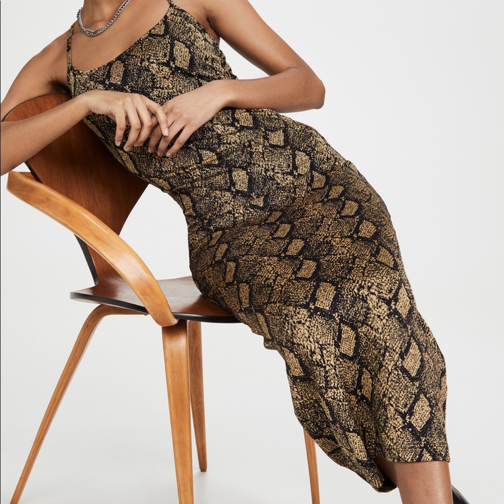 Snakeskin print designer dress - Ronny Kobo
